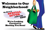 Welcome to the neighborhood card, Raphel Marketing